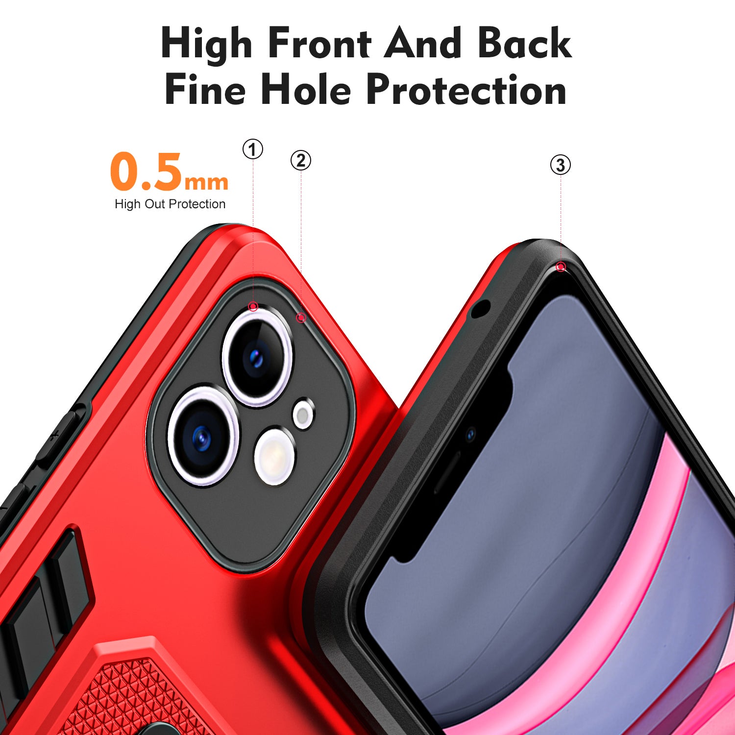 Kickstand Cell Phone Case til iPhone 11 Ring Strap TPU PC Stødsikkert beskyttende telefoncover Kickstand Cell Phone Case til iPhone 11 Ring Strap TPU PC Stødsikkert beskyttende telefoncover